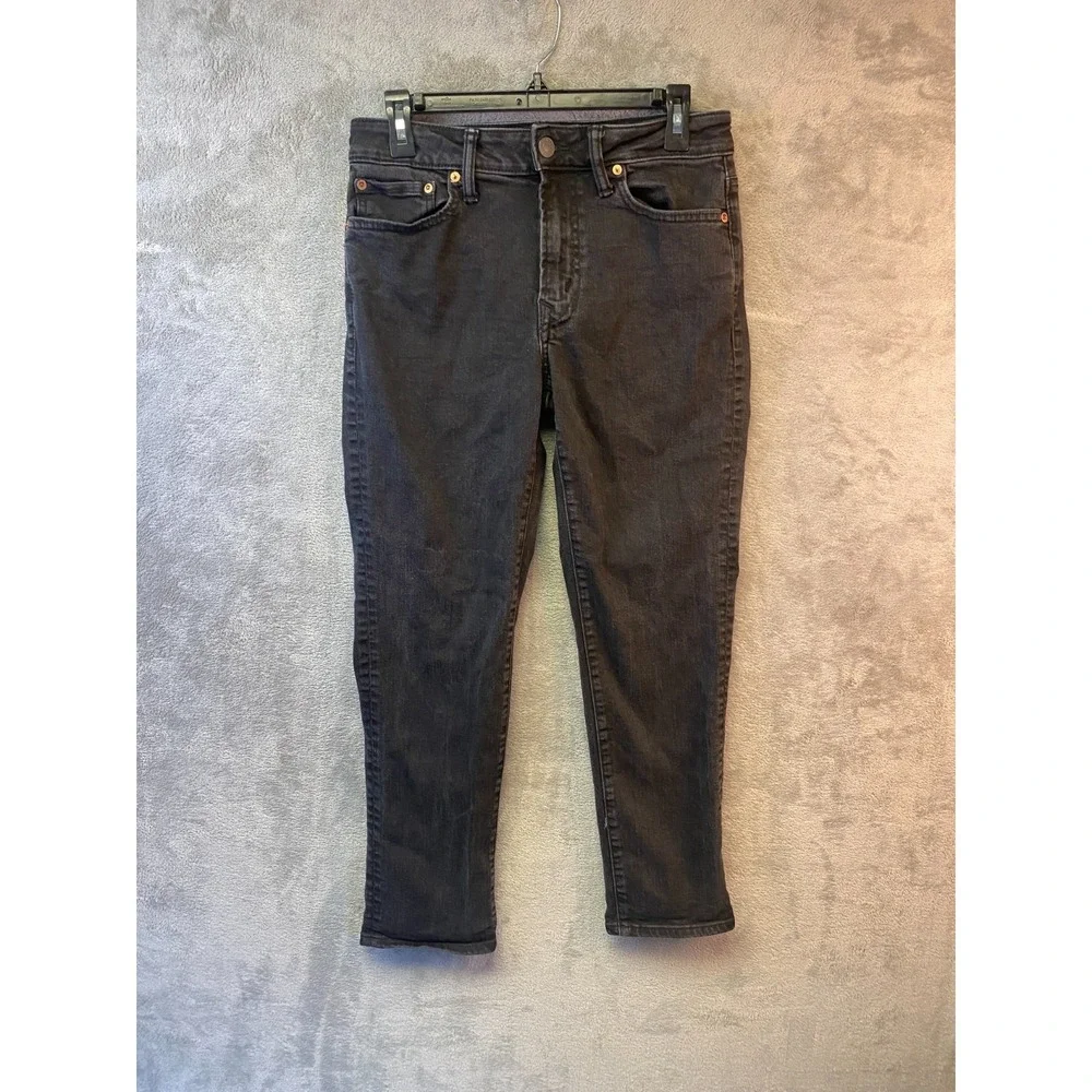 American Eagle AirFlex+ Jeans Mens 29x30 Black Slim Straight Stretch Denim